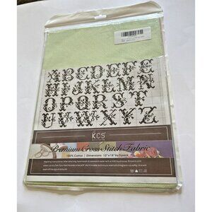 KCS 3 pack of 12" x 18" 18CT Counted 100% Cotton Aida Cloth Cross Stitch Fabric